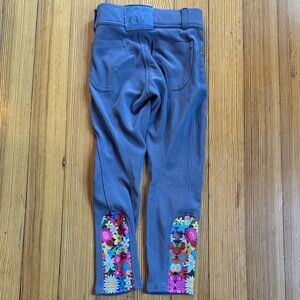 Ovation Endura Girls Knee Patch Floral Riding Jodphurs Tights Size SM(8)